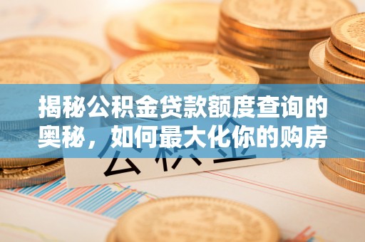 延平揭秘公积金贷款额度查询的奥秘，如何最大化你的购房资金