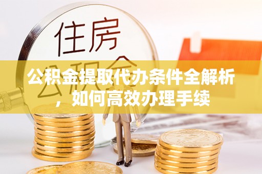 延平公积金提取代办条件全解析，如何高效办理手续