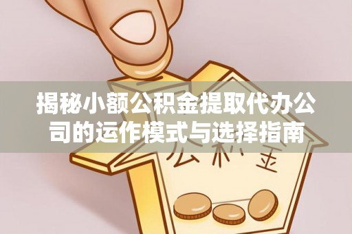 延平揭秘小额公积金提取代办公司的运作模式与选择指南