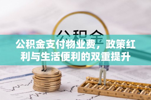 延平公积金支付物业费，政策红利与生活便利的双重提升