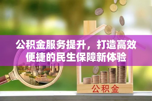 延平公积金服务提升，打造高效便捷的民生保障新体验