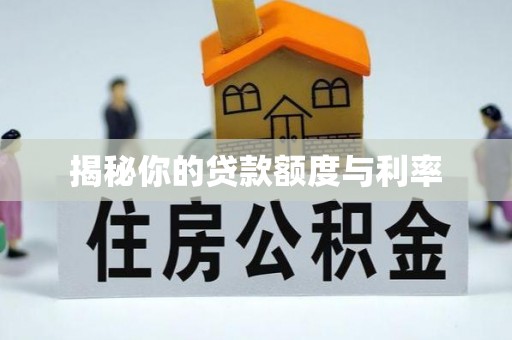 延平揭秘你的贷款额度与利率