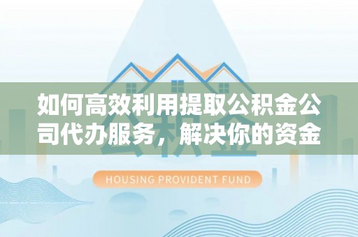 延平如何高效利用提取公积金公司代办服务，解决你的资金难题