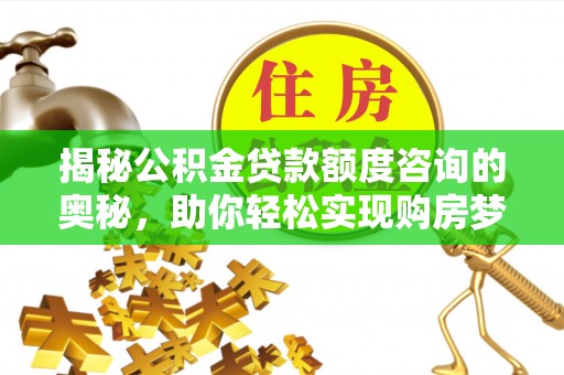 延平揭秘公积金贷款额度咨询的奥秘，助你轻松实现购房梦想