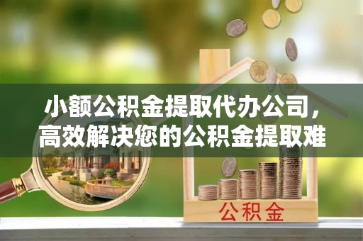 延平小额公积金提取代办公司，高效解决您的公积金提取难题
