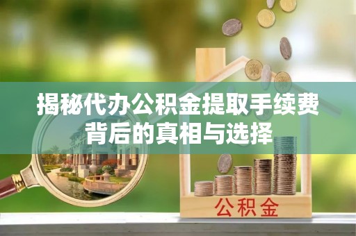 延平揭秘代办公积金提取手续费背后的真相与选择