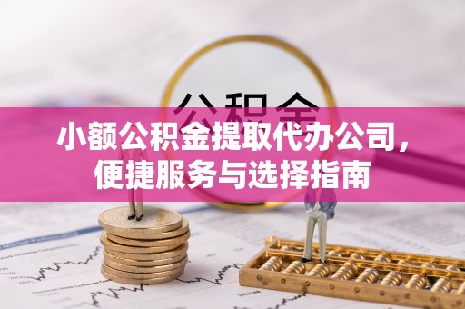 延平小额公积金提取代办公司，便捷服务与选择指南